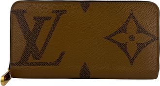 Louis Vuitton Brown Leather Long Wallet (Bi-Fold) (Pre-Owned)