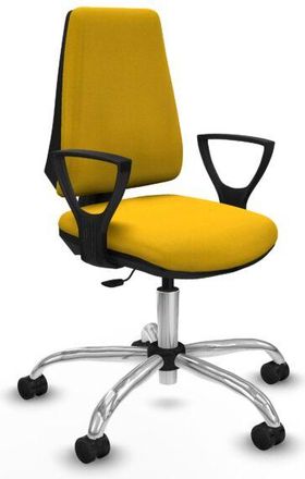 Piqueras y Crespo Piqueras Y Crespo - Elche Cp Bali Amarillo Brazos Fijos Base Cromada Ruedas Nailon 65mm