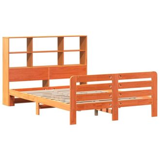 Berkfield Home Full Bed Frame without Mattress Wax Brown 135x190 cm Double Solid