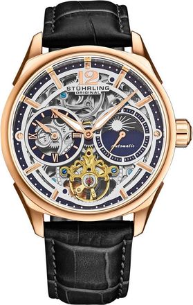 Stührling Legacy Chronograph Automatic Rose Gold Dial Mens Watch M18247
