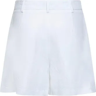 Blanca Vita Womens Shorts Silice White Viscose-Linen