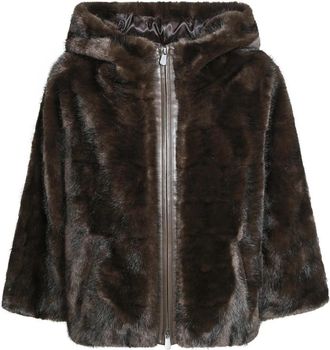 Pinko Faux Fur Shearling Jassen - Dames - Jassen - Bruin - S - Jassen