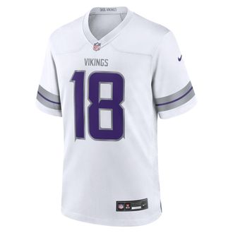 Nike Justin Jefferson Minnesota Vikings Nike Mens NFL Game Jersey in White | 67NM0BAZ9MF-00O