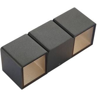 Lindby Lindby - Lámpara de pared Led exterior Niclas en Negro Aluminio