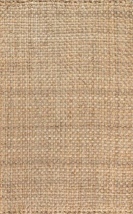 Jonathan Y Designs Estera Hand Woven Boucle Chunky Jute Area Rug in Natural at Nordstrom, Size 5Ft 0In X 8Ft 0In