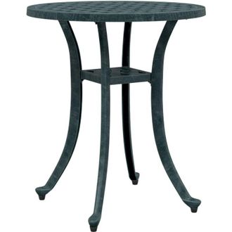 vidaXL Mesa De Jard&iacute;n Aluminio Fundido Verde &Oslash;48x53 Cm Vidaxl