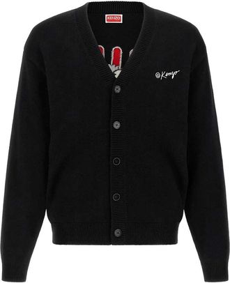 Kenzo Kenzo Wild Tiger vest van wol en katoen