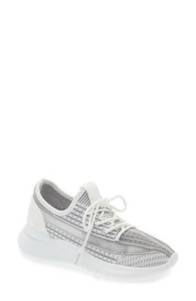 Elie Tahari Patterned Knit Sneaker in White at Nordstrom Rack, Size 7.5