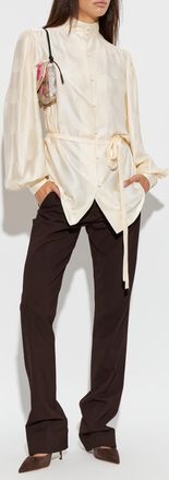 Valentino Garavani Silk Shirt, Womens, Cream