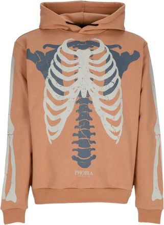 Phobia Archive Lichtgewicht Trainingspak Sweatshirt met Lange Mouwen - Heren - Hoodies - Oranje - S - Katoen - Hoodies & sweatvesten
