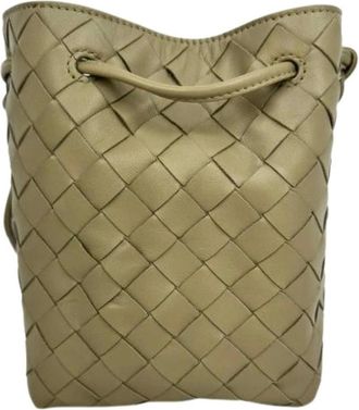 Bottega Veneta Pre-owned Small Intrecciato Bucket Bag - Pre-owned - Mujer - Beige - ONE SIZE