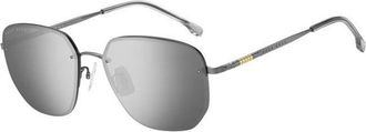 BOSS Boss 1344/F/SK Asian Fit R81/DC Mens Sunglasses Grey Size 60