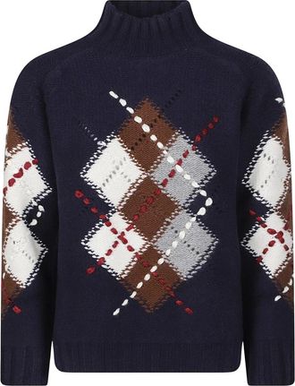 Ermanno Scervino Dames, Truien, Veelkleurig, Maat: 2XS Leer