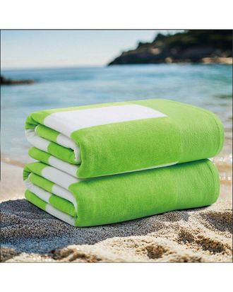 Oceanfront Resort Cabana Stripe 2-Pack Beach Towels