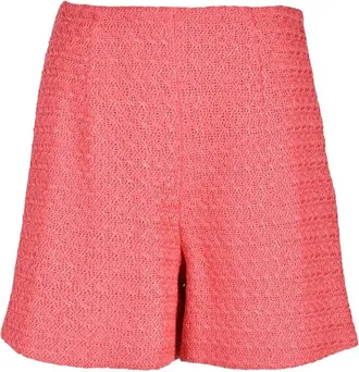 MVP Wardrobe Red High-Waist Cotton-Blend Shorts