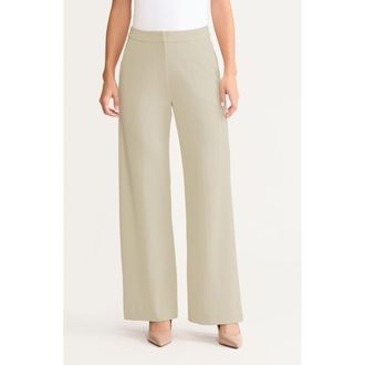 Misook Naomi Wide Leg LuxeStretch Ponte Pant, Biscotti - True Fit at Nordstrom, Size Xx-Large