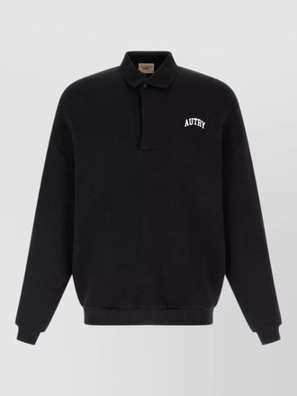 Autry college polo shirt ribbed collar cuffs hem