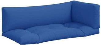 vidaXL Cojines Para Sof&aacute; De Palets 3 Unidades Tela Azul Vidaxl