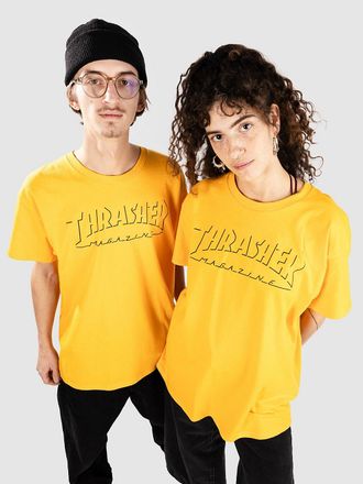 Thrasher Shadow Mag Logo T-Shirt geel