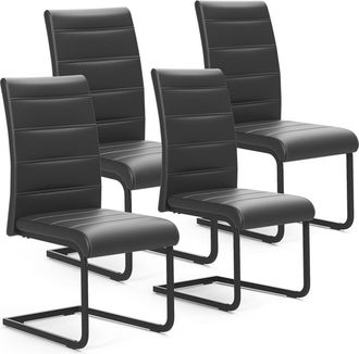 Vicco Silla Basculante Salvo, Negro/negro, Juego De 4, Vicco