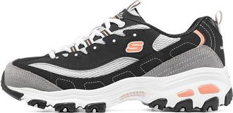 Skechers (WMNS) Skechers DLites 1.0 Black White Gray 11947-BKWG