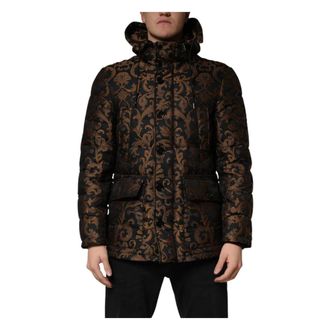Dolce & Gabbana Winter Jackets, male, Brown, Size: 2XL Quilted Jacket