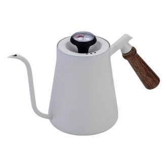 OEM Hervidor De Agua Con Filtro, Acero Inoxidable, Revestimiento De Ptfe, Mango De Madera, Term&oacute;metro Incorporado, Para Caf&eacute; Y T&eacute;