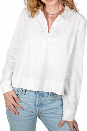 Michael Stars Nat Collar Top In White