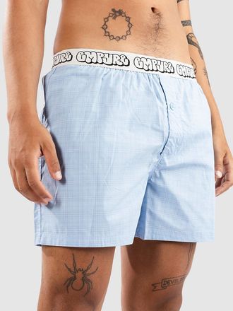 Empyre Blue Plaid Loose Boxershorts pastel blue