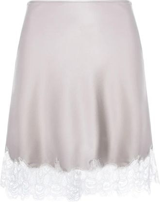 Manur&iacute; Josephine mini-rok met kant - Beige