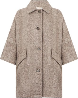 Fedeli Abrigo corto de punto - Coats - Mujer - Beige - M