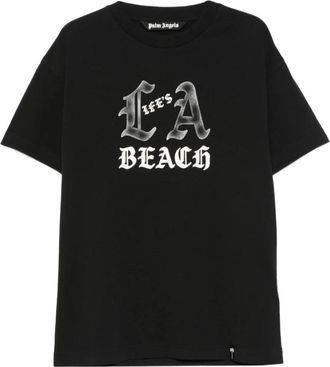 Palm Angels Slogan T-shirt - Heren - T-shirts - Zwart - XL - Katoen - Tops
