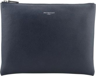 Pourchet Corso Large Pouch - Heren - Tassen - Blauw - ONE Size - Leer - Tassen