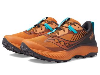 Saucony Mens Endorphin Edge Trail Running Shoe, Clay/Basalt, 9