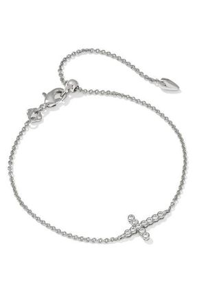 Kendra Scott Cross Crystal Tennis Bracelet in Silver at Nordstrom