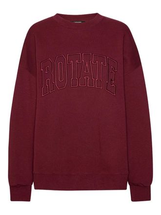 Rotate embroidered crew-neck sweatshirt - women - Organic Cotton - L