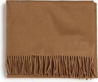 Max Mara Cashmere Stole With Embroidery And Fringes