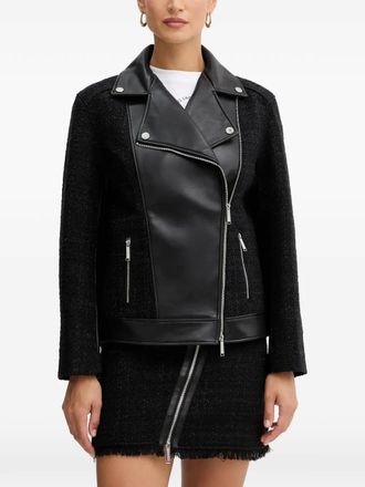 Karl Lagerfeld zipped logo-plaque jacket - Black