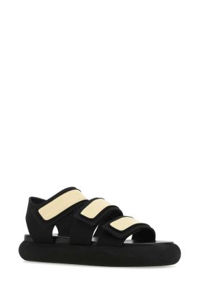 Neous Womens Octans Sandal Black Fabric Calf
