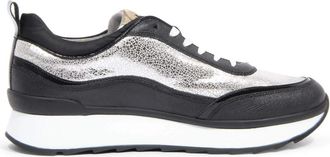 La Martina Zwarte leren schoenen met zilveren details - Dames - Sneakers - Veelkleurig - 41 EU - Leer - Schoenen