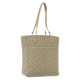 Dior Pre-owned Trotter Canvas Tote Bag - Pre-owned - Mujer - Verde - ONE SIZE