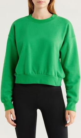 Beyond Yoga On the Go Crewneck Sweatshirt in Home Court Green at Nordstrom Rack, Size Small