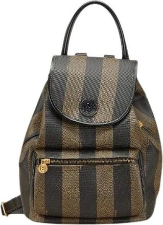 Fendi Pre-owned Backpacks, female, Multicolor, Size: ONE SIZE Pre-owned Pequin PVC Leather Backpack