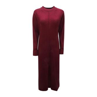 Emma & Gaia Wool/Cashmere Dress 44A079 - Dames - Kleedjes - Rood - S - Wol - Kleedjes