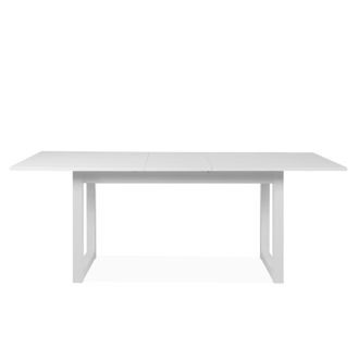 Concept Usine Mesa de comedor industrial extensible 10 personas blanca