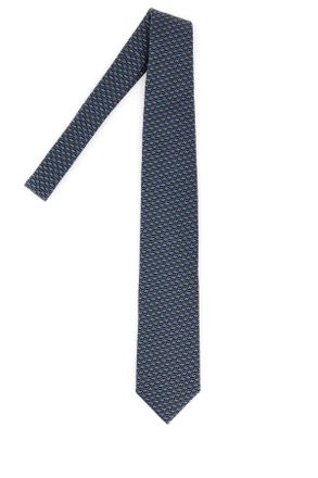 Brioni Jacquard Silk Necktie - Navy