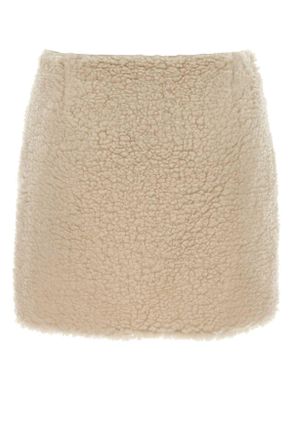 Moncler Teddy Fabric Mini Skirt - Cream