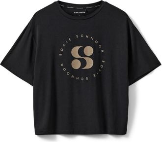 Sofie Schnoor Logo Oversize Training Top - Dames - T-shirts - Zwart - XS - Nylon - Tops