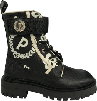 Pollini Zwarte Laarzen Ta 24045G0Fq 1N00A - Dames - Veterlaarzen - Zwart - 40 EU - Schoenen