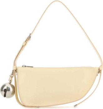 Burberry Shield Mini Schoudertas - Dames - Schoudertassen - Beige - ONE Size - Leer - Tassen